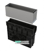 Пескоуловитель для дренажного канала Alcaplast AVZ101-R322 с щелевой асимметричной наставкой из нержавеющей стали С250 AVZ101R-R322R