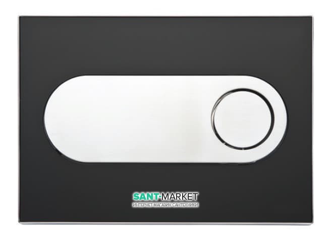 Кнопка смыва для унитаза Pestan Onyx двойной смыв чёрный 40006364