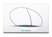 Кнопка смыва для унитаза Pestan Play двойной смыв пластик белый 40006357