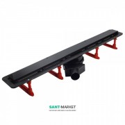 Водосточный желоб Pestan Confluo Frameless Line 850 мм чёрное стекло 13701206