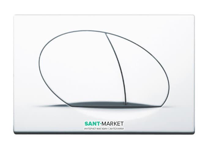 Кнопка змиву для унітазу Pestan Play подвійний змив пластик білий 40006357