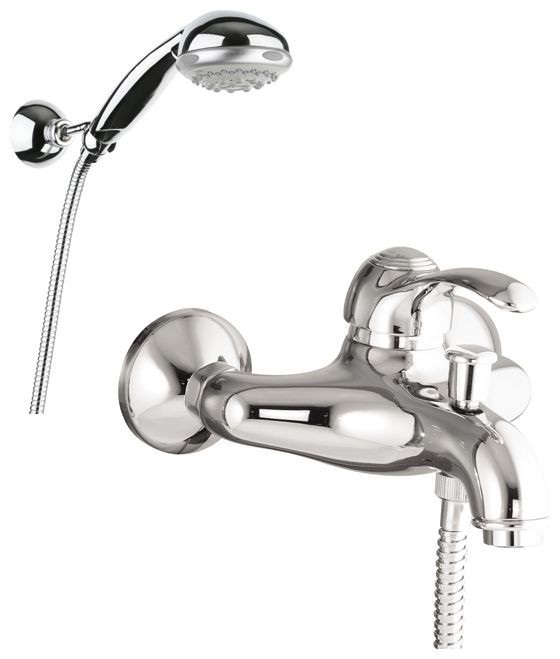 Смеситель для ванной Fiore Jafar однорычажный с ручным душем хром 47CR5100
