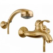 Смеситель для ванной Fiore Jafar однорычажный с ручным душем бронза 47ZZ5100