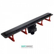 Водосточный желоб Pestan Confluo Frameless Line 750 мм чёрное стекло 13701205