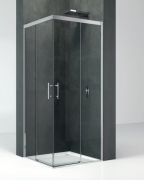 Двері душова Novellini Kali A-H для кутового входу профіль срібло прозоре скло KALIAH86L-1B