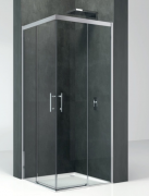 Двері душова Novellini Kali A-H для кутового входу профіль срібло прозоре скло KALIAH96L-1B