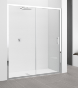 Двері душова Novellini Zephyros 116-122x195h профіль хром прозоре скло ZEPHYR2P1161K