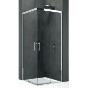 Двері душова Novellini Kali A-H для кутового входу профіль срібло прозоре скло KALIAH76L-1B