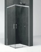 Двері душова Novellini Kali A-H для кутового входу профіль срібло прозоре скло KALIAH86L-1B