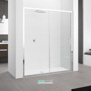 Двері душова Novellini Zephyros 136-142x195h профіль хром прозоре скло ZEPHYR2P1361K