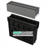 Пескоуловитель для дренажного каналу AlcaPlast AVZ101-R323 з щілинним надставкою з нержавіючої сталі С250 AVZ101R-R323R