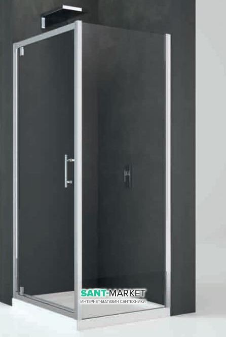 Стінка бічна душова Novellini Kali F 100 см профіль срібло прозоре скло KALIF98-1B