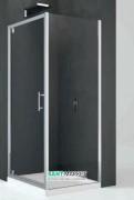 Стенка боковая душевая Novellini Kali F 100 см профиль серебро прозрачное стекло KALIF98-1B