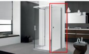 Стенка боковая душевая Novellini Zephyros профиль хром прозрачное стекло ZEPHYRF881K