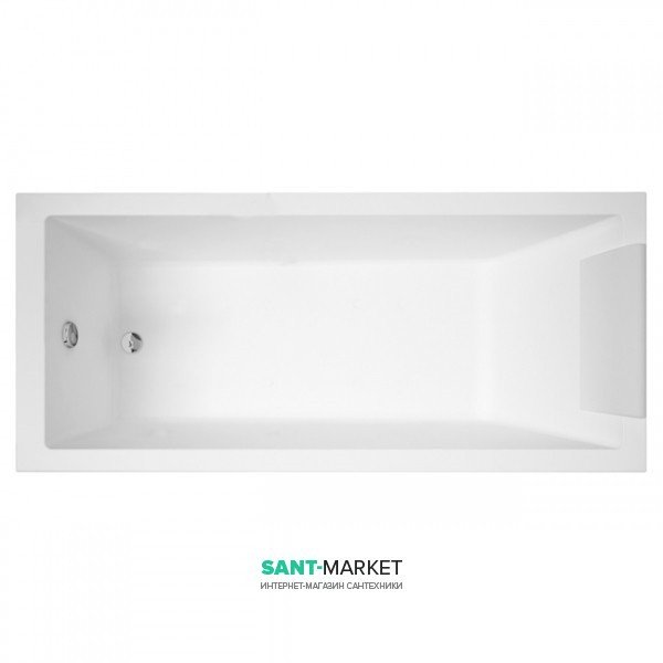 Ванна акрилова Novellini Calos 170x75 см прямокутна білий CA1117075A