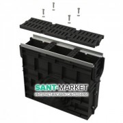 Пескоуловитель для дренажного канала AlcaPlast AVZ103 с решеткой из композитного материала С250 AVZ103R-R403