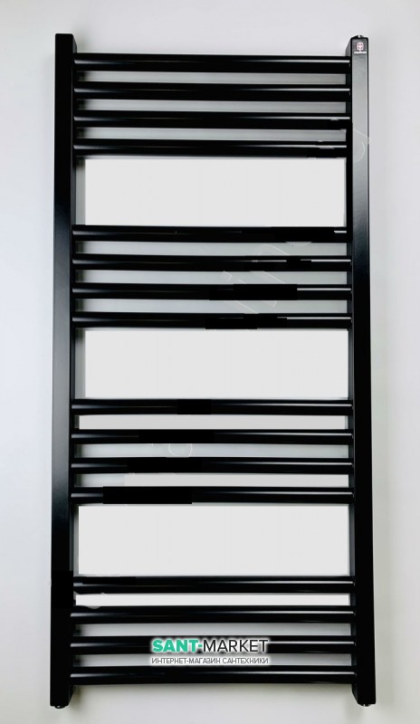 Електричний полотенцесушитель Terma Fiona 48х138 см чорний матовий WLFIN138048 / 9005 / MOA