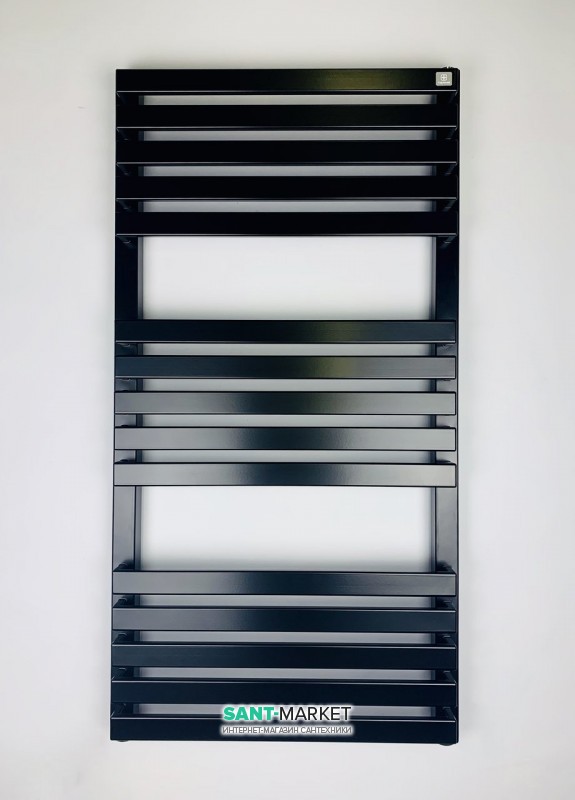 Електричний полотенцесушитель Terma Quadrus Slim 45х87 см чорний матовий WLQUS087045 / 9005 / ONE