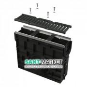 Пескоуловитель для дренажного каналу AlcaPlast AVZ103 з металевою рамою і чавунною решіткою С250 AVZ103R-R202