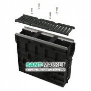 Пескоуловитель для дренажного канала AlcaPlast AVZ103 с металлической рамой и чугунной решеткой С250 AVZ103R-R202