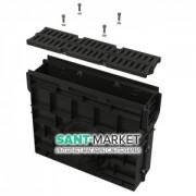 Пескоуловитель для дренажного каналу AlcaPlast AVZ104 з пластиковою рамою і гратами з композитного матеріалу В125 AVZ104R-R402