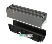 Щілинний дренажний канал AlcaPlast 100 мм із симетричною надставкою з нержавіючої сталі С250 AVZ101S-R323R