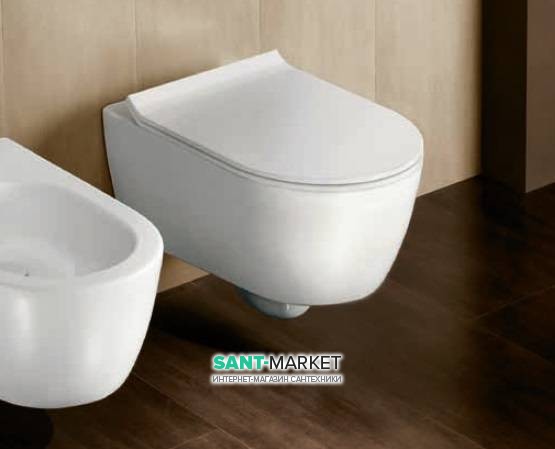 Унітаз підвісний Hatria Fusion з сидінням з кришкою Soft Close YXGQ + Y1X001