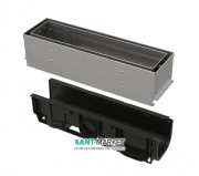 Щілинний дренажний канал AlcaPlast 100 мм з асиметричною надставкою з нержавіючої сталі С250 AVZ101S-R321R