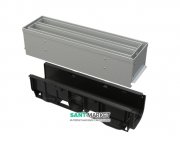 Щілинний дренажний канал AlcaPlast 100 мм із симетричною надставкою з оцинкованої сталі С250 AVZ101S-R123R