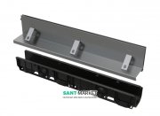 Щілинний дренажний канал AlcaPlast 160 мм з асиметричною надставкою з нержавіючої сталі С250 AVZ101-R322