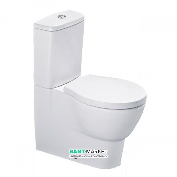 Унітаз підлоговий Hatria Nido з бачком і сидінням Soft Close білий Y0TQ + Y0X6 + YXWW