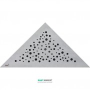 Решетка для углового водоотводящего желоба AlcaPlast View нержавеющая сталь матовая VIEW