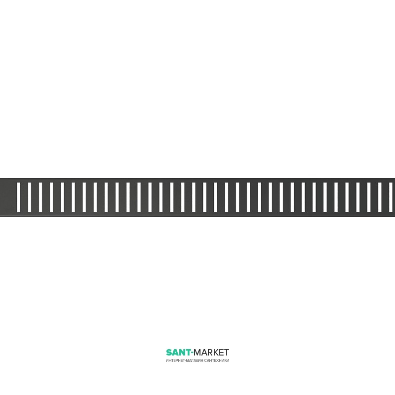 Решетка для водоотводящего желоба AlcaPlast Pure 750 мм чёрный матовый PURE-750BLACK