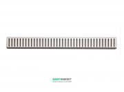 Решетка для водоотводящего желоба AlcaPlast Pure 1450 мм нержавеющая сталь глянцевая PURE-1450L