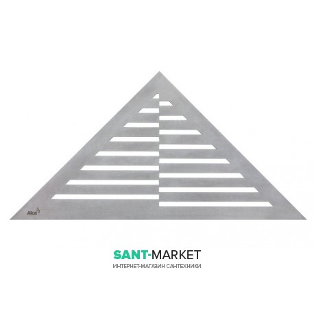 Решетка для углового водоотводящего желоба AlcaPlast Time нержавеющая сталь матовая TIME