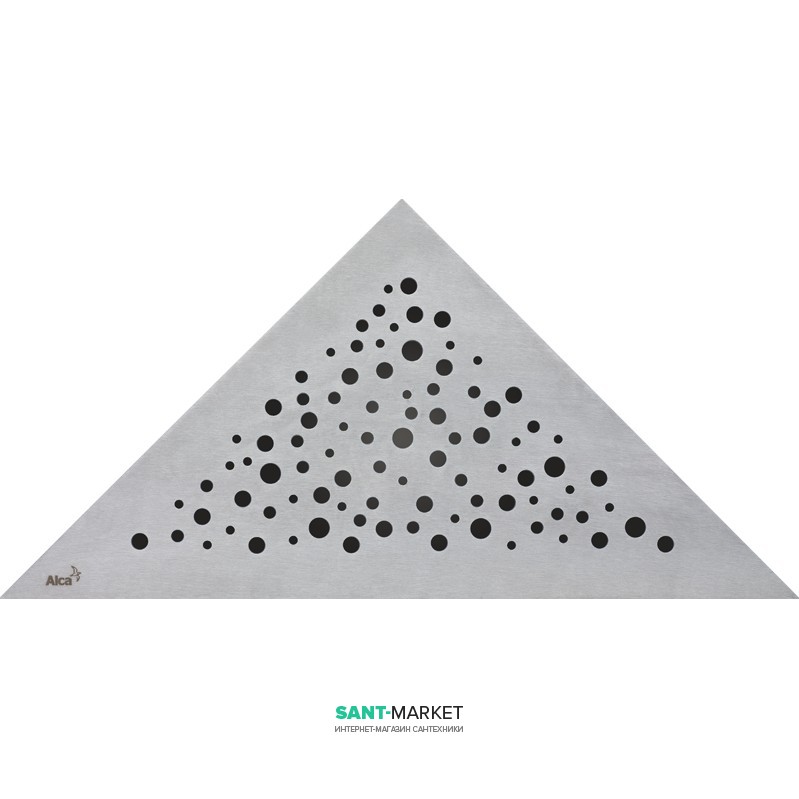 Решетка для углового водоотводящего желоба AlcaPlast View нержавеющая сталь матовая VIEW