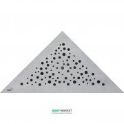 Решетка для углового водоотводящего желоба AlcaPlast View нержавеющая сталь матовая VIEW