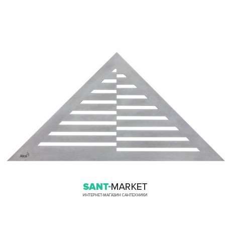 Решетка для углового водоотводящего желоба AlcaPlast Time нержавеющая сталь матовая TIME