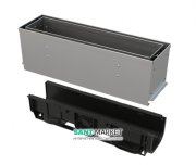 Щілинний дренажний канал AlcaPlast 160 мм з асиметричною надставкою з нержавіючої сталі С250 AVZ101S-R322R