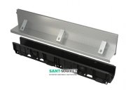 Щілинний дренажний канал AlcaPlast 160 мм з асиметричною надставкою з оцинкованої сталі С250 AVZ101-R323