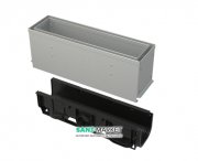 Щілинний дренажний канал AlcaPlast 160 мм з асиметричною надставкою з оцинкованої сталі С250 AVZ101S-R122R