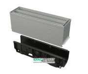Щелевой дренажный канал AlcaPlast 160 мм с симметричной надставкой из оцинкованной стали С250 AVZ101S-R124R
