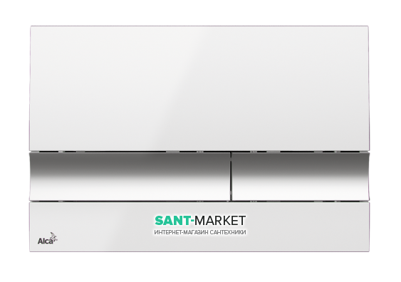 Кнопка управления AlcaPlast для скрытых систем инсталляции белый M1720