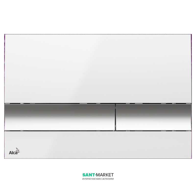 Кнопка управління AlcaPlast для прихованих систем інсталяції білий / хром глянсовий M1720-1