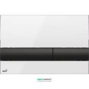 Кнопка управления AlcaPlast для скрытых систем инсталляции белый/черный M1710-8