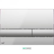 Кнопка управления AlcaPlast для скрытых систем инсталляции хром глянцевый/матовый M1713