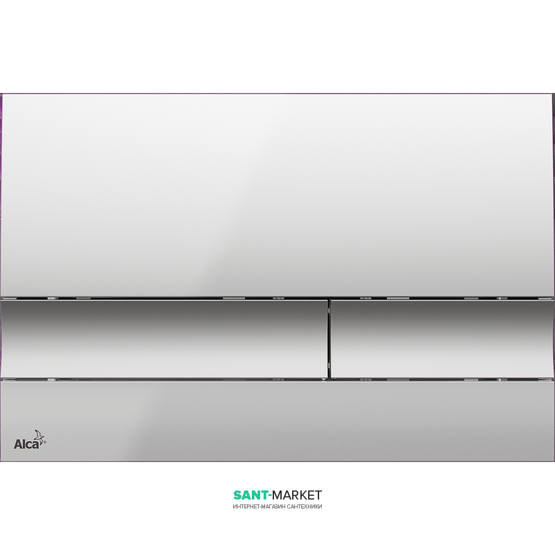 Кнопка управления AlcaPlast для скрытых систем инсталляции хром матовый M1722