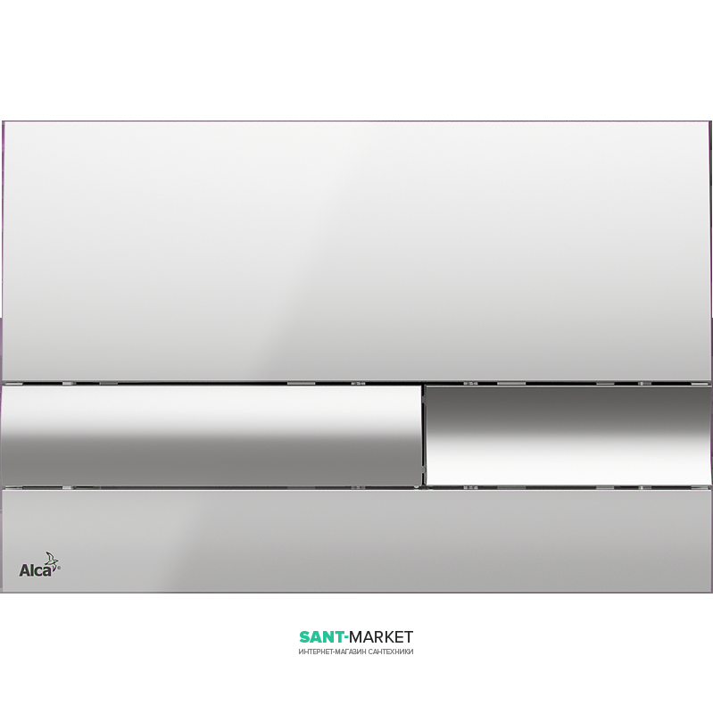 Кнопка управления AlcaPlast для скрытых систем инсталляции хром глянцевый M1741
