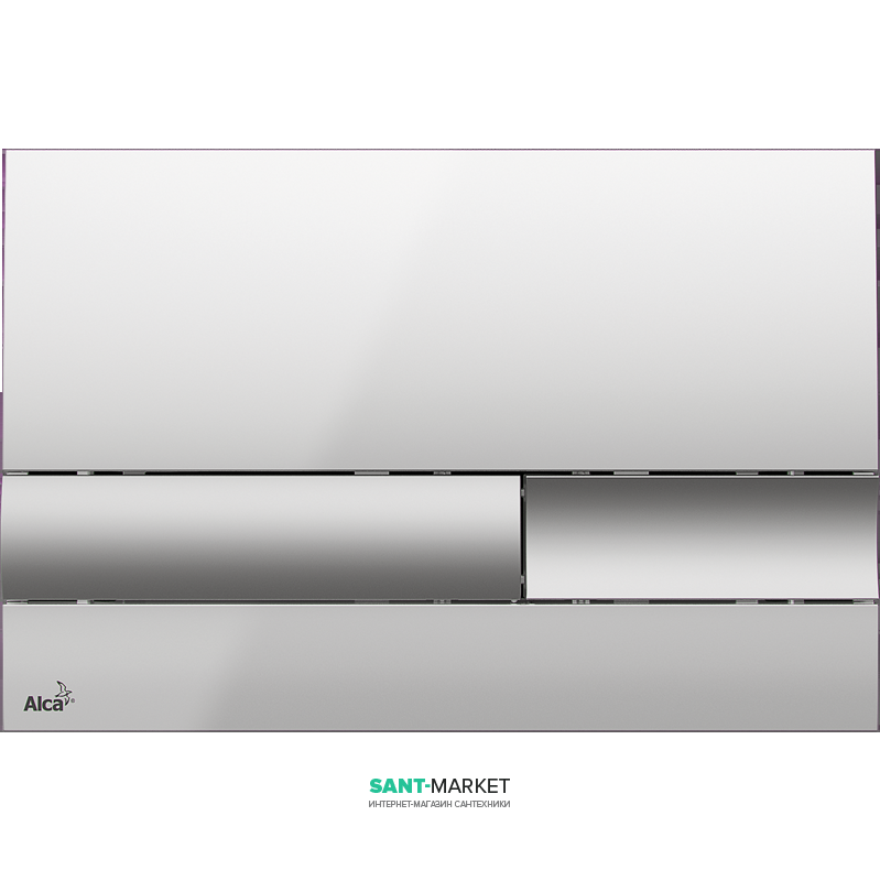 Кнопка управління AlcaPlast для прихованих систем інсталяції хром матовий / глянсовий M1743