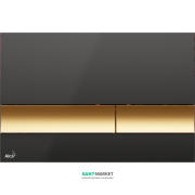 Кнопка управления AlcaPlast для скрытых систем инсталляции черный/золото M1728-5